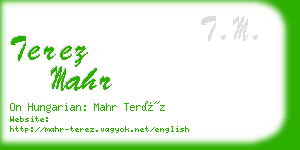 terez mahr business card